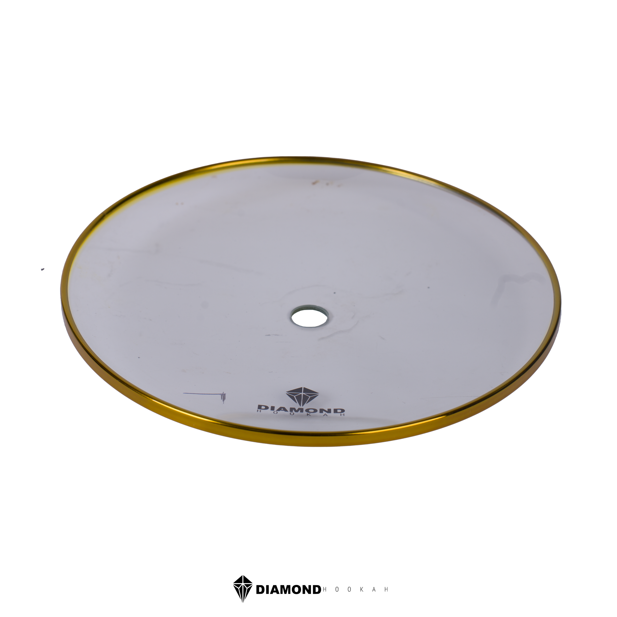 Glaskohleteller Gold